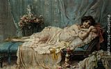 Han-wu Paintings - Reclining Beauty by Hans Zatzka